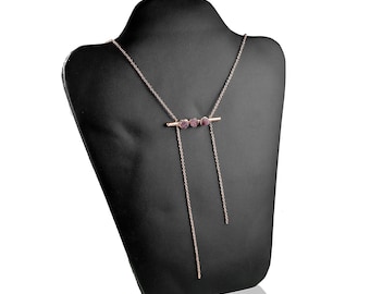 Natural Tourmaline Necklace, Gemstone Necklace, Rough Stone Necklace, Chain Necklace, Necklace For Her, Necklace For Women, Gift For Her