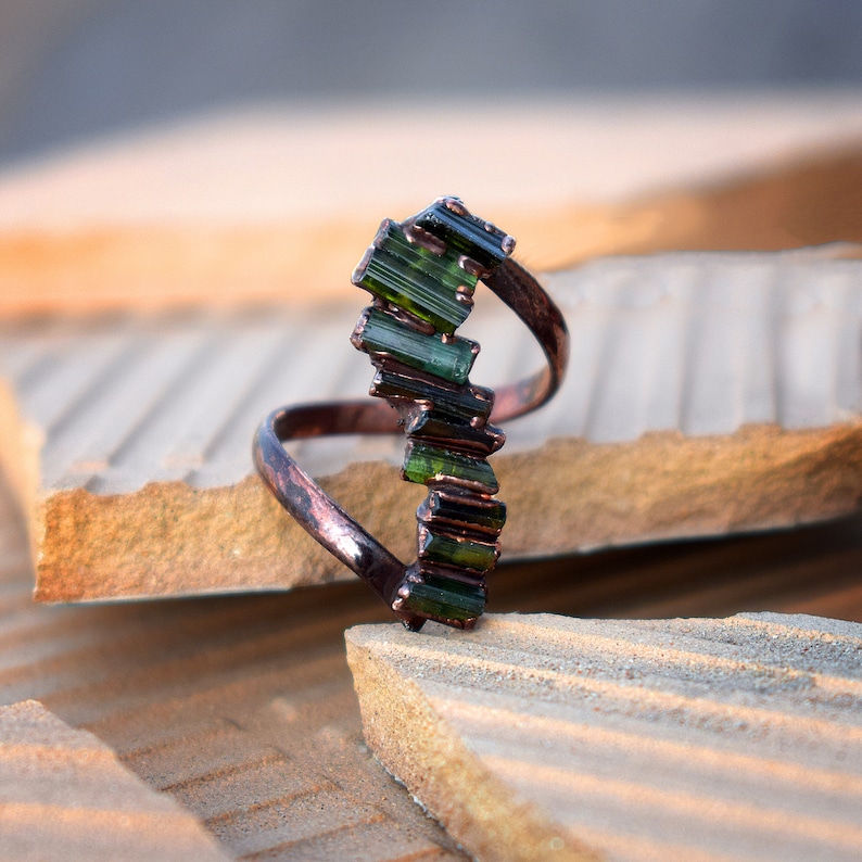 Multi Tourmaline Gemstone Handmade Ring Stackable Ring - Etsy