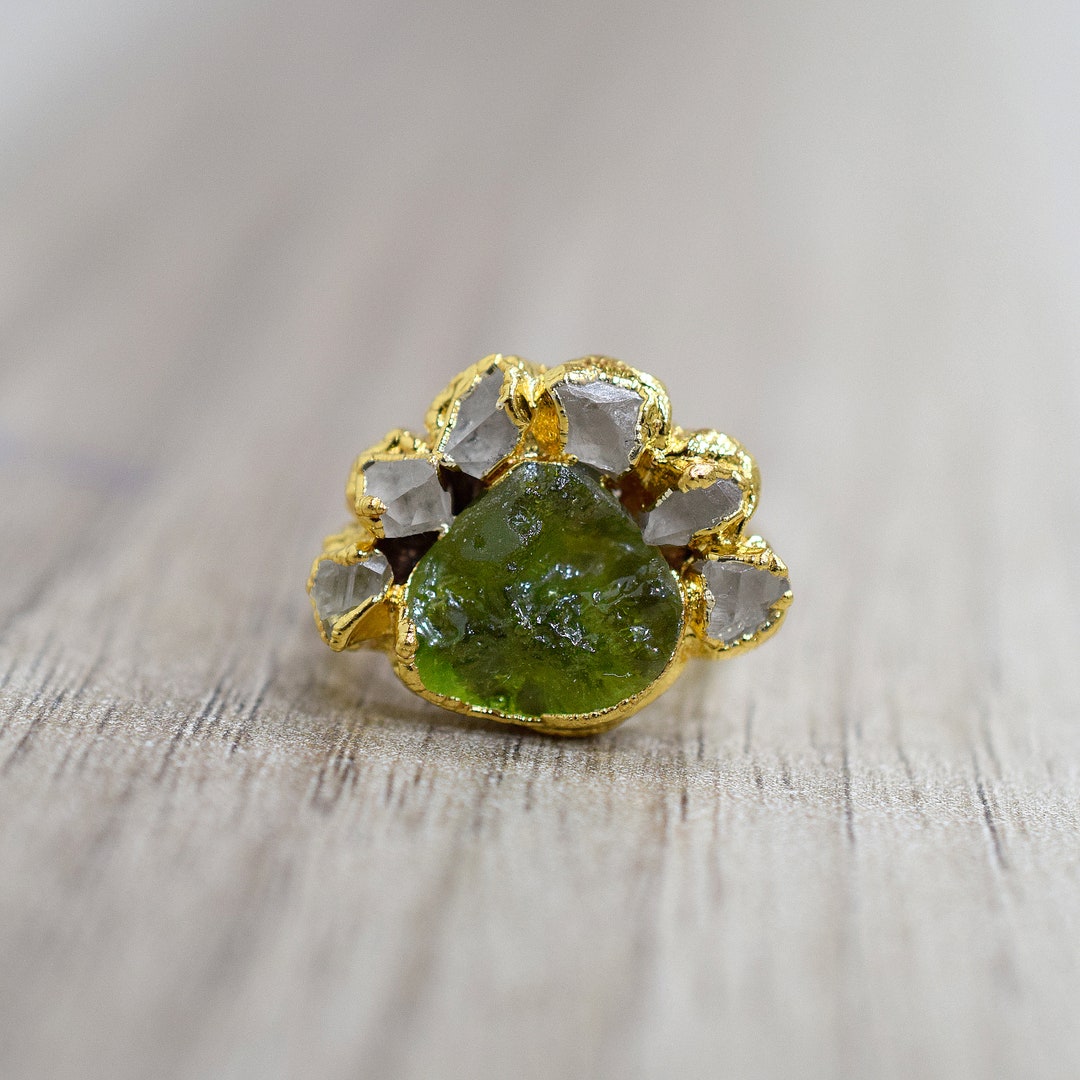 Bague En Améthyste Naturelle – Pierre Violette, Taille 57, Alliage