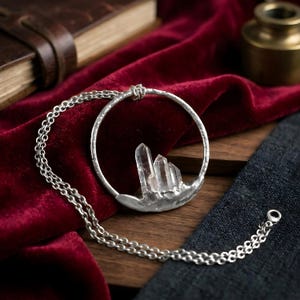 Natuurlijke kristallen edelsteen hanger ketting | Zwart geoxideerd koper, boho afbeelding 6