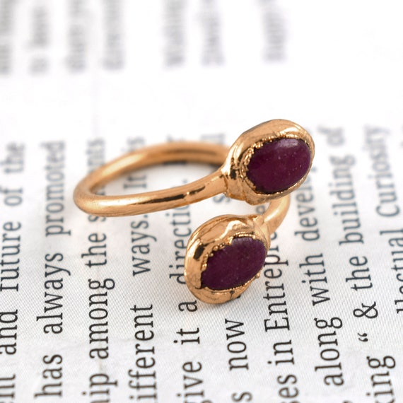 Sree Kumaran | 22K Gold Ring With Red Ruby Stone for Women's