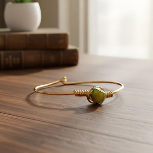 Armband van ruwe opaalkoper - verguld