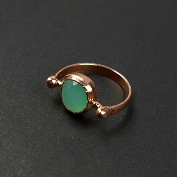 Green chalcedony ring clearance
