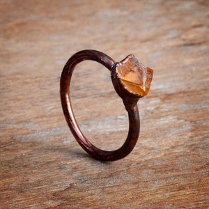 Natural Rough Citrine Gemstone Ring \ Womens Ring \ Minimalist Ring \ Delicate Ring \ Promise Ring \ Rings For Women \ Anniversary Gifts