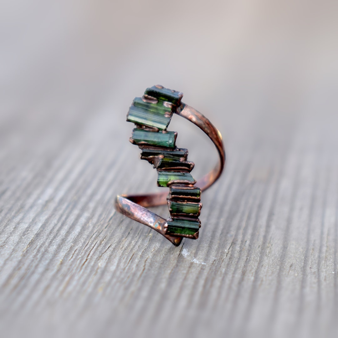Multi Tourmaline Gemstone Handmade Ring | Stackable Ring | Statement ...