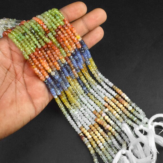 AAA Multi Gemstone Bead 12.5 Inch Strand 5 7 Mm Bead Etsy