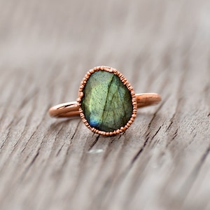 Natural High Fire Labradorite Ring \ Gemstone Ring \ Engagement Ring \ Rings For Women \ Bridesmaid Ring \ Wedding Ring \ Anniversary Gifts