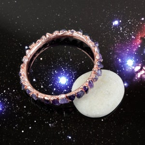 Natural Amethyst Gemstone Bangle Bracelet \ Tumble Stone Bangle | Gemstone Bracelet \ Infinity Bracelet \ Bangle For Her \ Vintage Bracelet