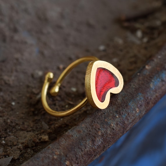 Red Heart Copper Ring Red Heart Copper Ring