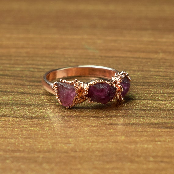 Ruby ring in copper top