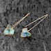 Raw Fire Opal Earrings - Rough Opal Earrings - Dangle Hook Earring - Drop Earring - Minimal Jewelry - Gemstone Earring, Brass Earring