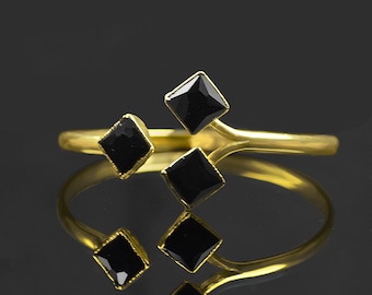 Black Onyx Hydro Gemstone Bracelet \ Cuff Bracelet \ Brass Bracelet \ Womens Bracelet \ Bracelet For Women \ Unique Bracelet | Gift For Her