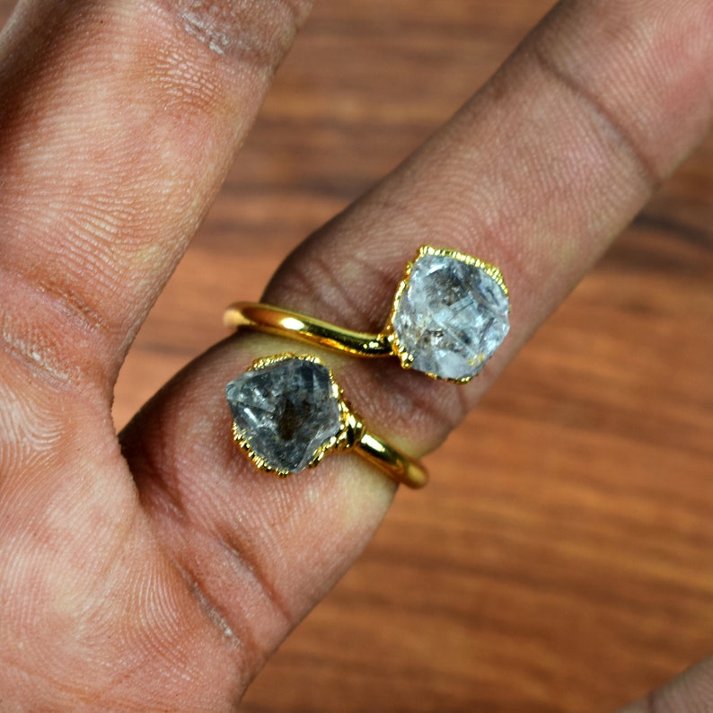 Gift For Women Ring Size 7 Rings Herkimer Diamond Ring Gift For Her Electroplated Ring GFS2771 Ring For Women Copper Ring
