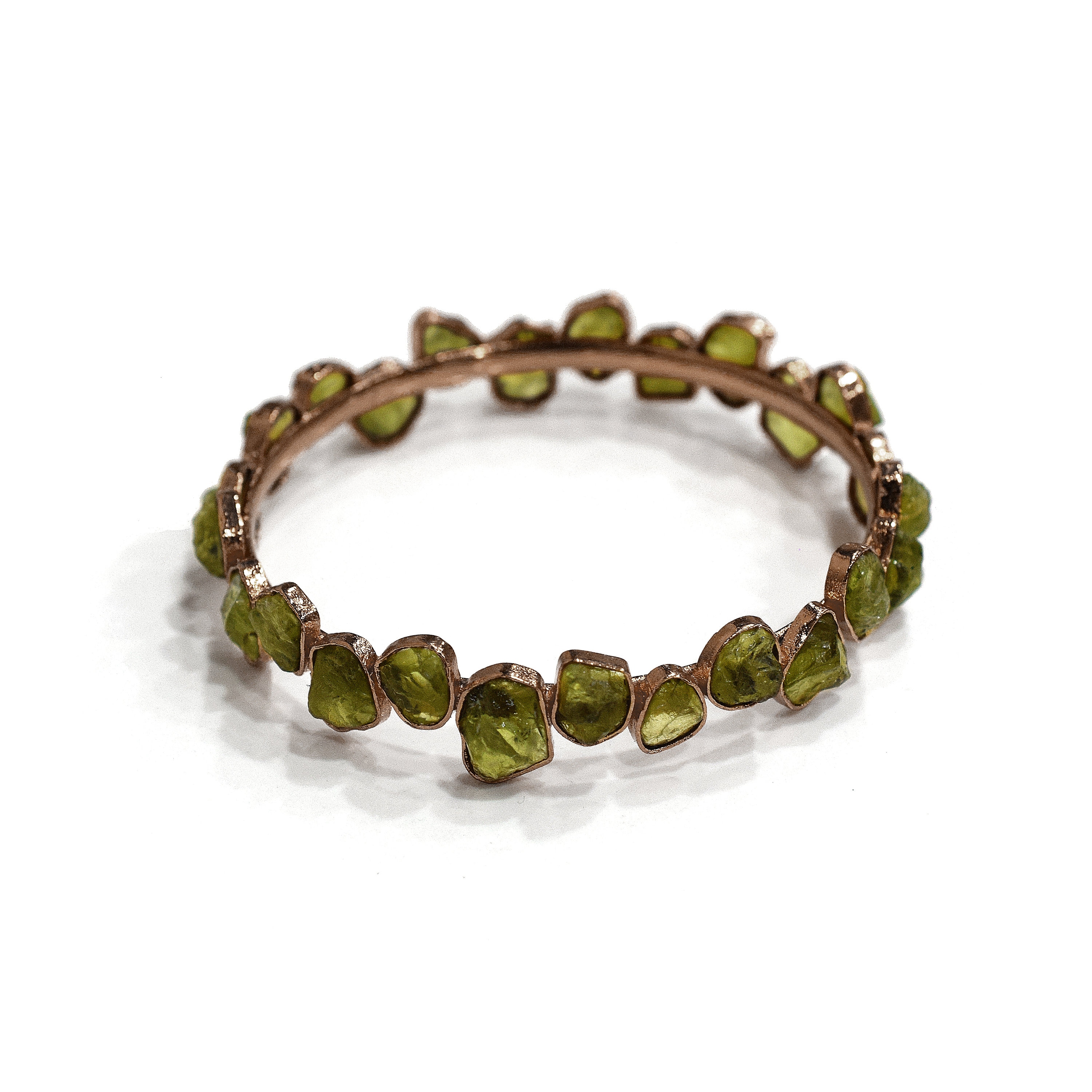 Bracciale Con Pietra Preziosa Di Peridoto Verde Naturale Bracciale Fatto A Mano Bracciale Minimalista Bracciale Da Sposa Regali Per Lei Bracciale Con Più Pietre - Italia - Foto 2