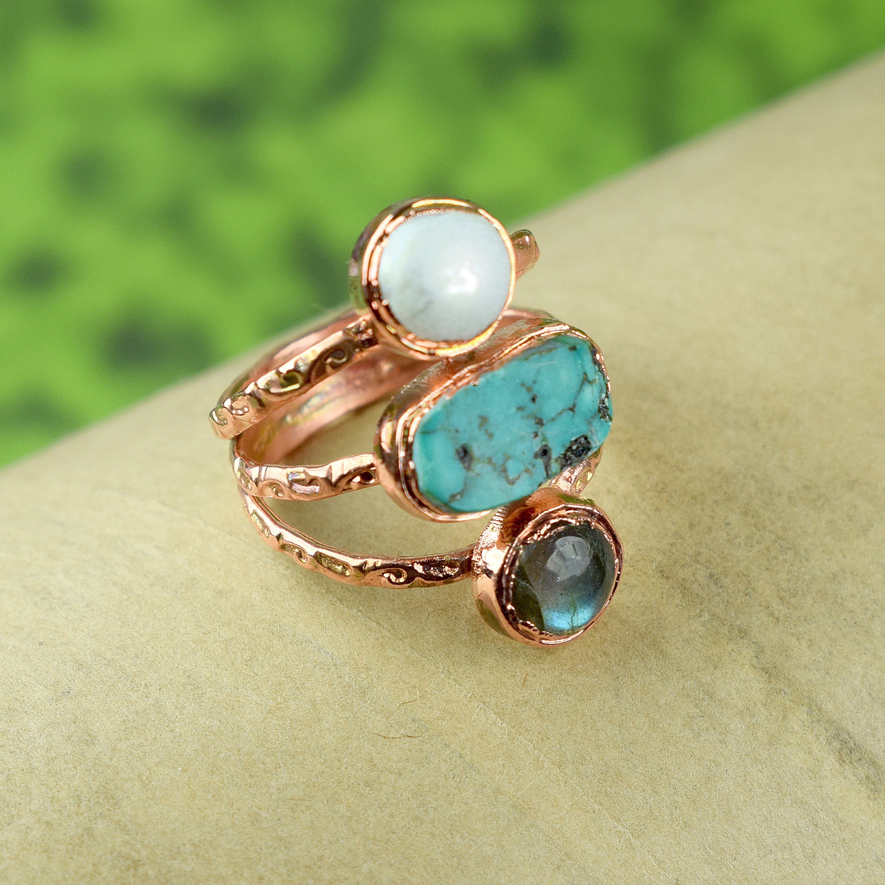 Turquoise Pearl Ring - Etsy