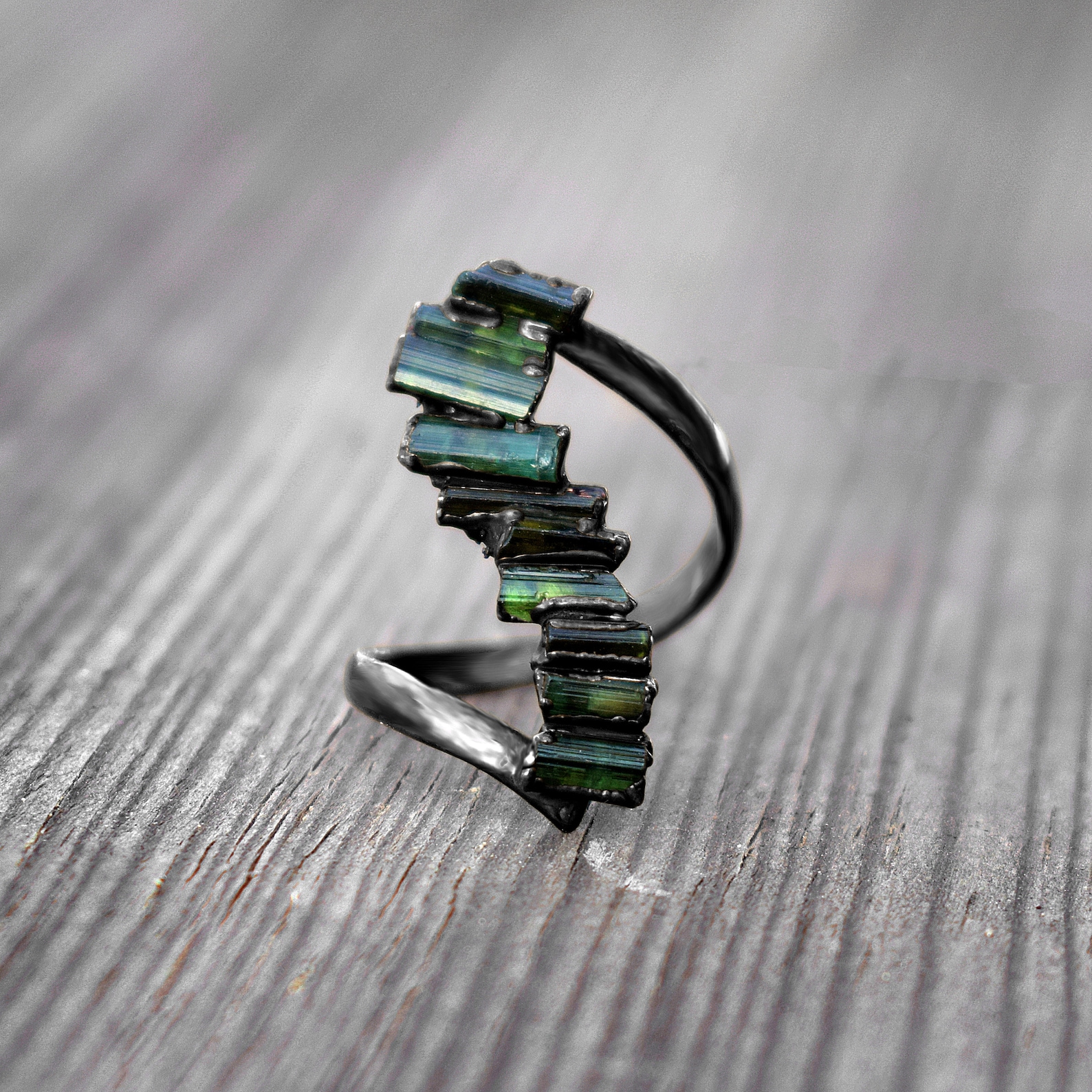 Multi Tourmaline Gemstone Handmade Ring Stackable Ring - Etsy