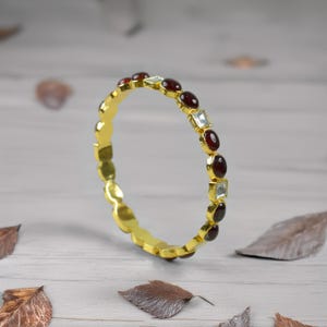 Natürliches Rubin & Polki Armband ""Edelstein Armreif" "" Minimal Armband """ Hochzeit Armreif "" Multi Stein Armreif "" Geschenke für Mutter."