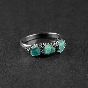 Aquamarine Ring Rough Stone Ring Statement Ring Gemstone - Etsy