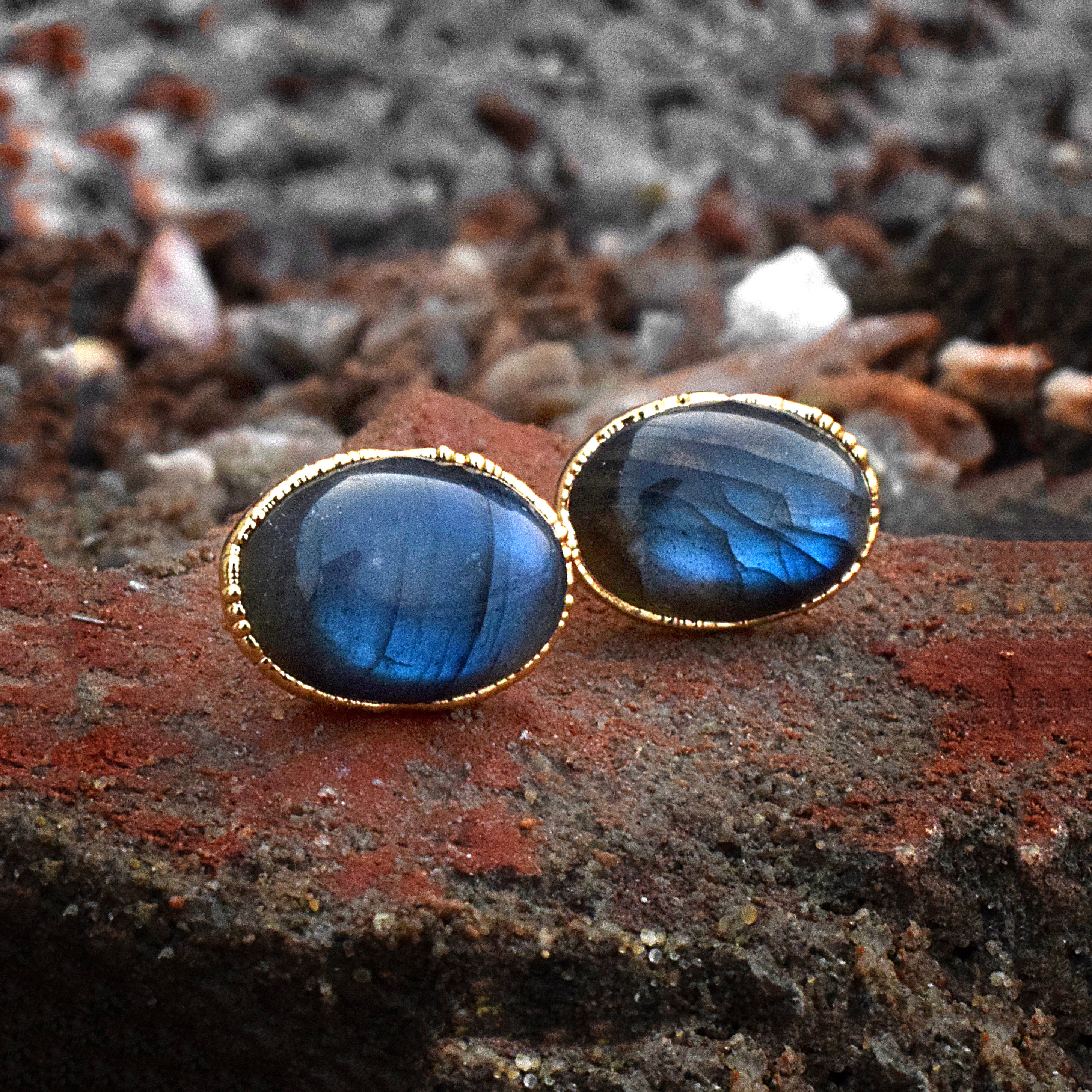 Labradorite clearance earrings studs