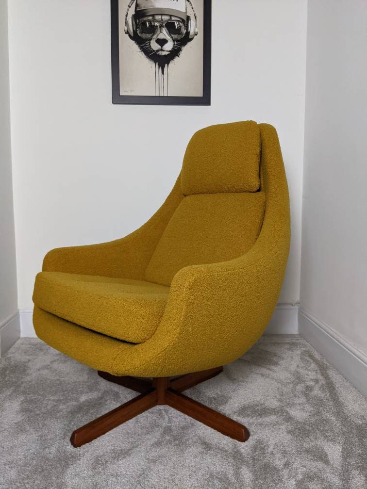 Swivel Egg Chair Bespoke renovated and reupholstered to Etsy