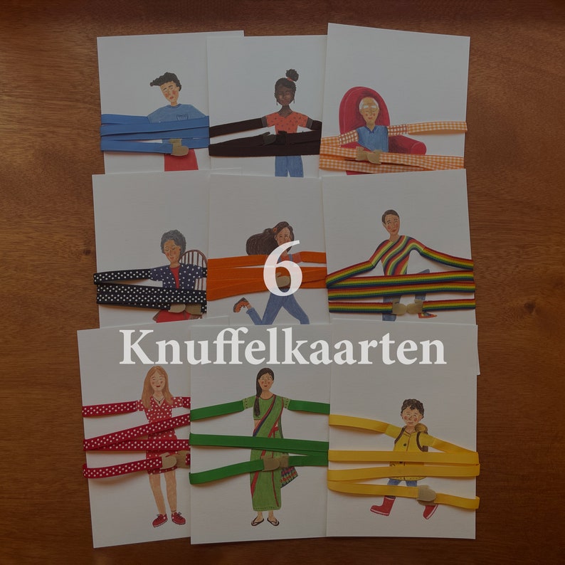 Knuffelkaarten set of 6 image 1