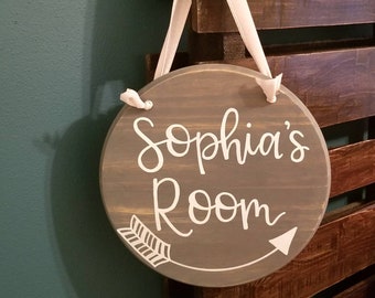 Bedroom Door Sign Custom Bedroom Door Sign Nursery Name Teacher Calligraphy