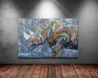 Street Art, artwork. Made with collages and acrylic paint. Only one in stock
