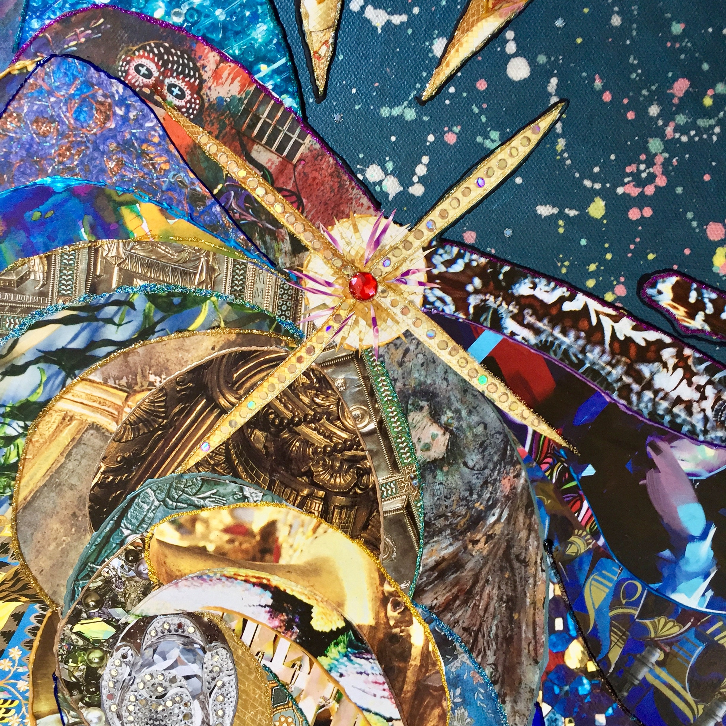 Artwork With Planetes and Stars. Unique Example, Dated and Signed. - Etsy