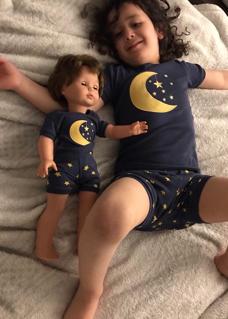 Personalized matching doll and child pajamas/ matching doll Etsy