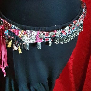 Tribal Bellydance ATS ITS Fusion Dance Unikat Belt Gürtel Bauchtanz Fusiondance Tribaldance Americantribalstyle Fcbd Style XL Dancebelt Bild 4