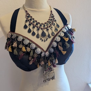 ベリーダンス用ブラックベルト　ビーズ刺繍　フュージョン ベリーダンス用ブラックベルト ビーズ刺繍 フュージョン