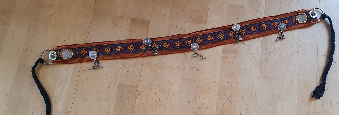 Tribal Ritual Binding Posts Belt Tribal Style 100 Cm + Binding Parts Velvet Copper Medieval Style ...
