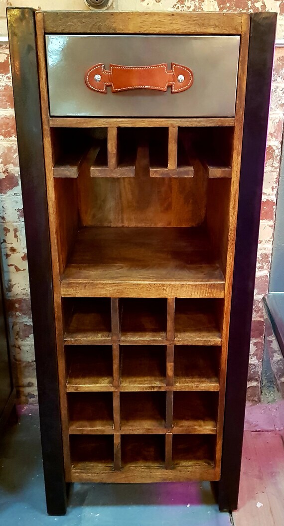Shelving Unit Wine Rack Shelves Wine Wooden Drawer Etsy