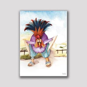 Rooster with shoes