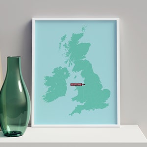 Mappa personalizzata A3 di GB ed Eire 'Sei qui'