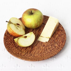 Plato auxiliar de madera de coco