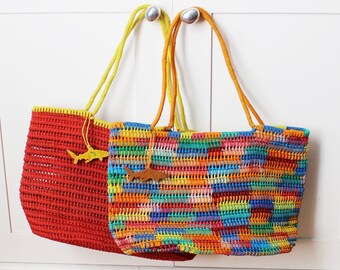 Upcycled fishing rope market bag - 3 colours