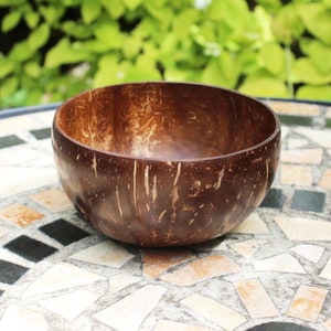 Coconut shell bowls smooth 3 sizes classic: single bowl