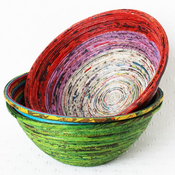 Newspaper bowl - round, large; 9 colours