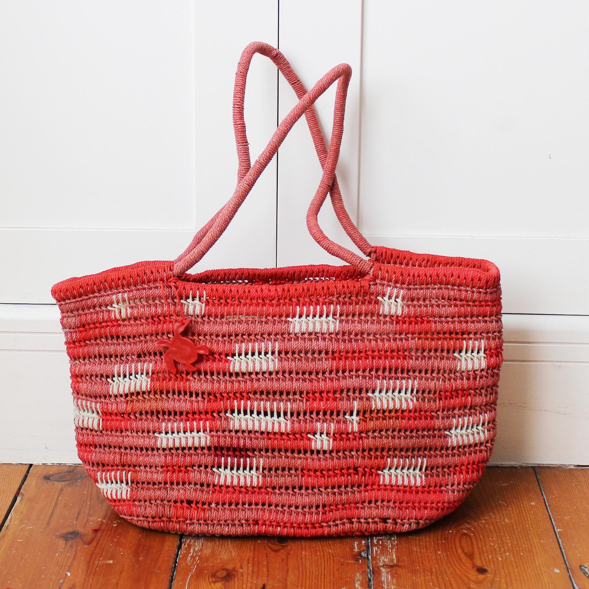 bags made from recycled fishing nets Upcycled Fishing Net Market Bag - 6 Colours
