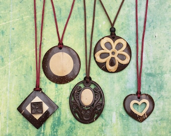 Colgantes de cáscara de coco - 9 diseños