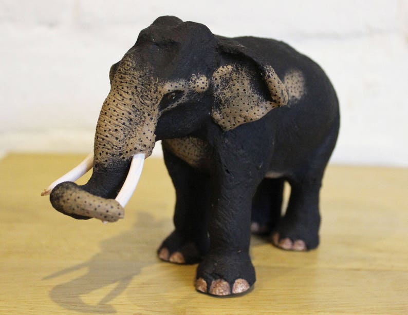 Elephant figurine made from elephant dung paper pulp Etsy