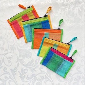 Monedero con cremallera y dos bolsillos; Barefoot handloom - 5 diseños