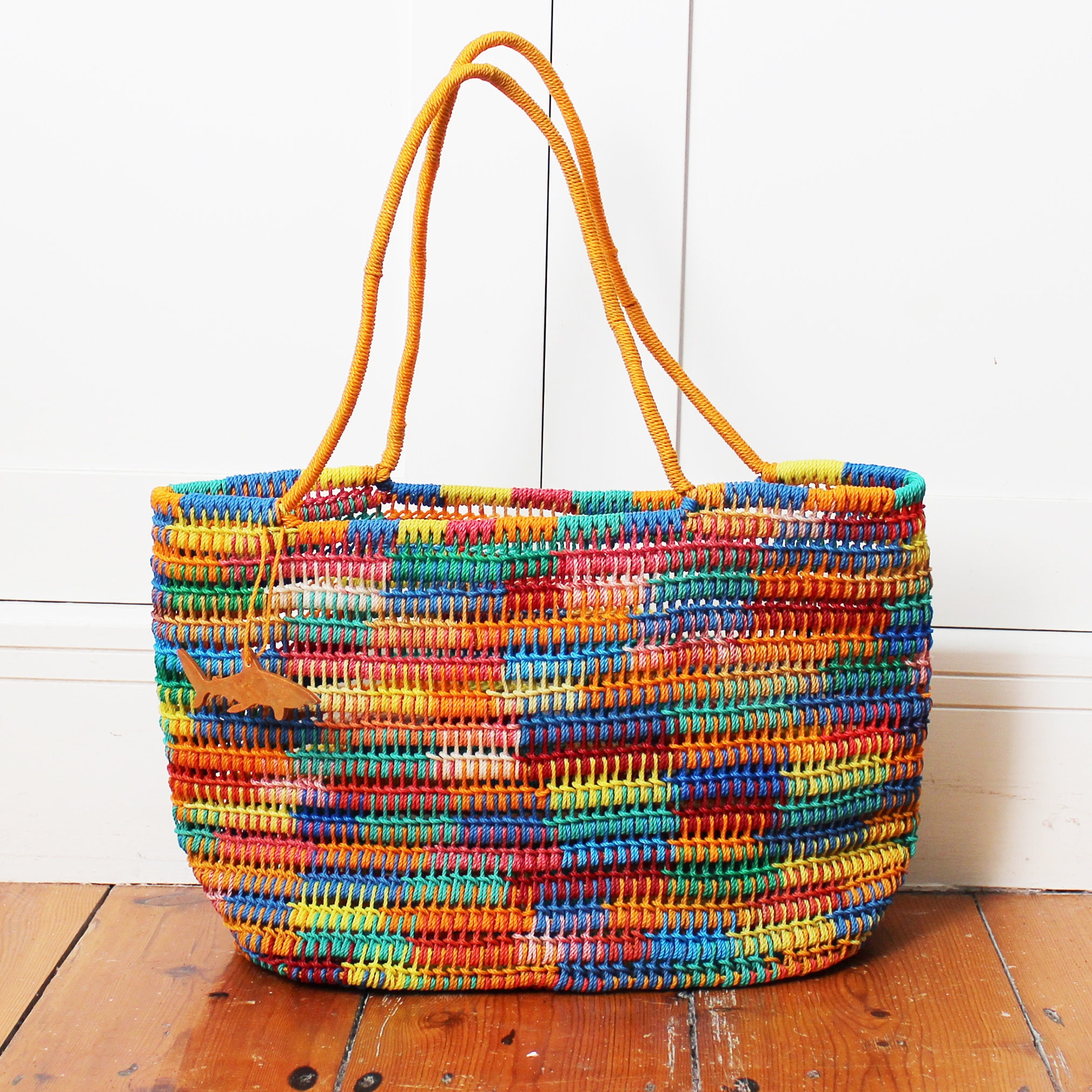 bags made from recycled fishing nets Upcycled Fishing Net Market Bag - 6 Colours