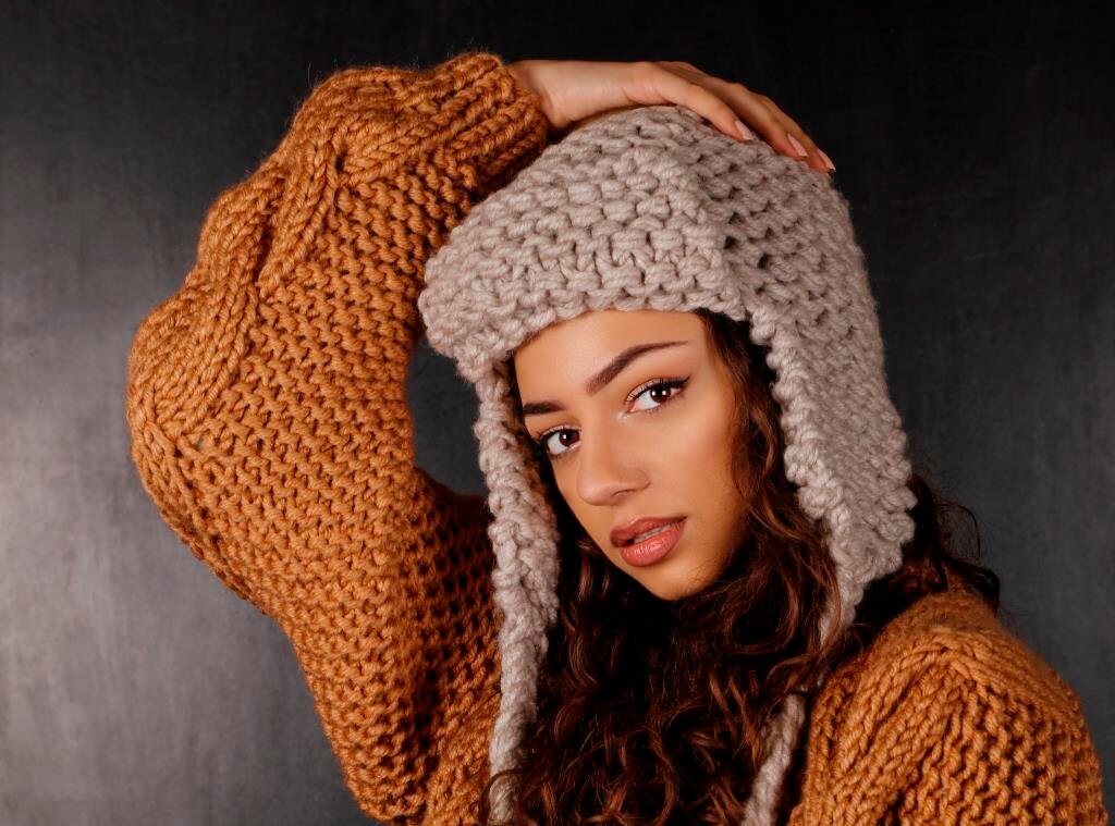 Easy Beginner Trapper Hat Knitting Pattern, Ushanka Hat Knitting