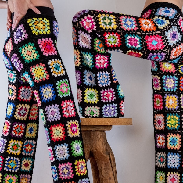 PDF Crochet Pattern for Granny Square Trousers