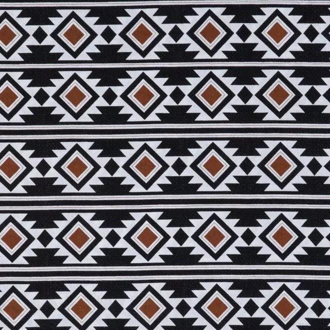 Black Aztec Fabric - Etsy