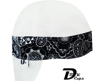 White Solid Crown Bandana Welding Caps