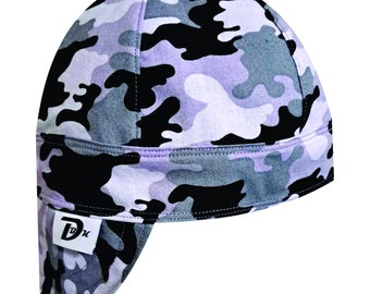 Gorro de soldadura de camuflaje gris (nieve)