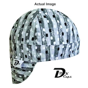 Gray Blurred Dot Line Welding Cap